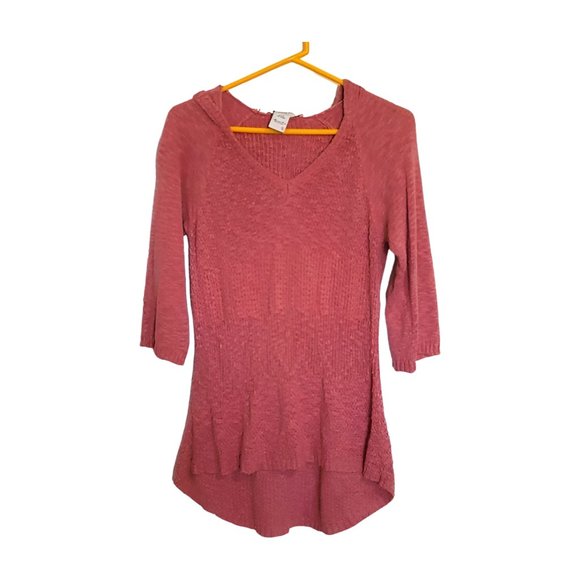 American Rag ◇ Knit Pullover Hoodie Top ◇ - Picture 1 of 6